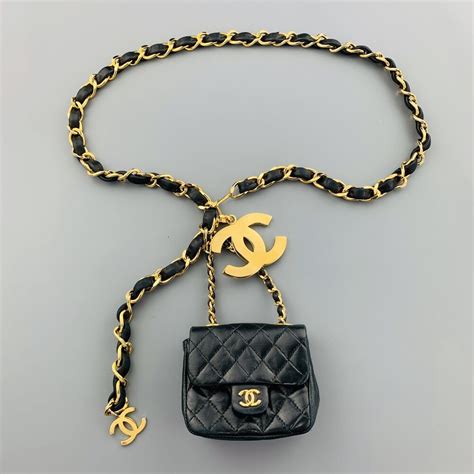 chanel belt bag gold|authentic Chanel belt bag.